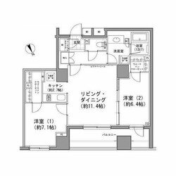 パークハビオ八丁堀の物件間取画像